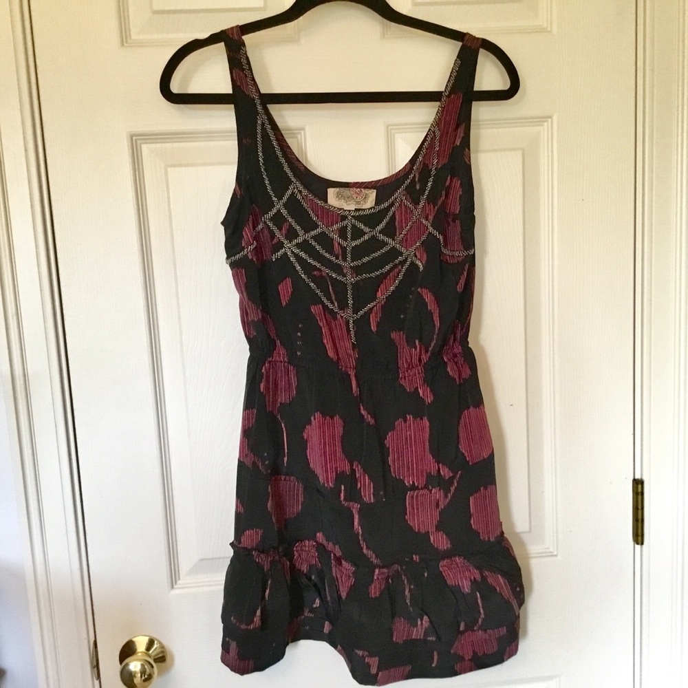 Ecote sleeveless black & fuchsia party dress - XS